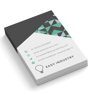 Visitenkarten mit deinen Daten angepasst und gedruckt | Wir personalisieren und drucken deine Kontaktkarte professionell | 1- oder 2-seitig