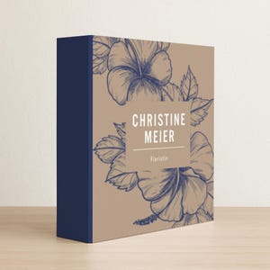 Carpeta de anillas personalizada DINA4, carpeta de archivo con flores, carpeta de encuadernación, diseña tu propia carpeta, carpeta de negocio A4, carpeta escolar, carpeta de estudio