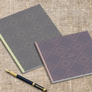 Elegante cuaderno de bocetos personalizado con nombre | Cuaderno personalizado con tapa dura | Páginas interiores en blanco | Ideal como libro de dibujo.