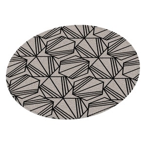 Rectangular Round Carpet | Living Room Bedroom | design online personalize | print | Plush Carpet | Hexagon Pattern