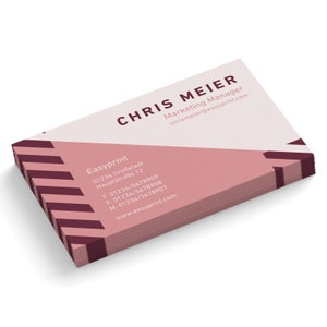 Visitenkarten in verschiedenen Farben zum Anpassen mit den eigenen Daten, personalisierte Visitenkarten, 85x55 mm, 1- oder 2-seitig bedruckt