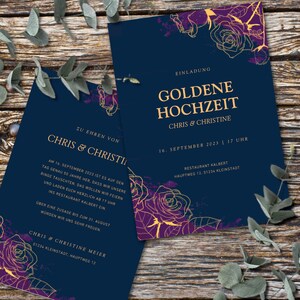 D'oro | Personalizza online i biglietti d'invito per nozze d'argento | personalizzare | stampa | Matrimonio | anniversario