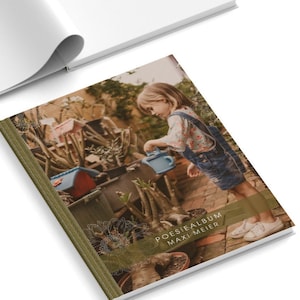 Spersonalizowana księga przyjaźni z indywidualnie wydrukowanym wybranym przez Ciebie zdjęciem | Książka Przyjaciele | Album poezji | Strony wewnętrzne białe, niezadrukowane | DIN A5