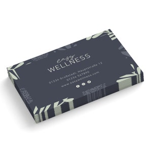 Visitenkarten personalisieren + drucken lassen, Visitenkarten Design WELLNESS in verschiedenen Farben, 1-seitig oder beidseitig bedruckt