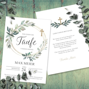 Taufe | Kommunion | Konfirmation Einladungskarten online individuell gestalten | personalisieren | bedrucken | Design-Vorlage | Baby |