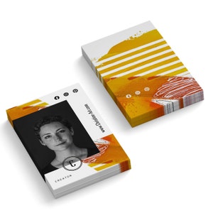 Visitenkarten ART mit deinem Foto und deinen Daten personalisiert und gedruckt | professionelle Business Karten angepasst | 1- oder 2-seitig