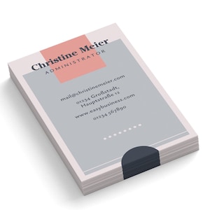 Visitenkarten personalisieren, Visitenkarten Design in verschiedenen Farben, 85x55 mm, 1- oder 2-seitig, 350g/Matt, angepasst und gedruckt