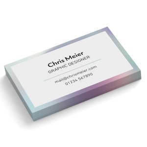 Visitenkarten personalisiert und gedruckt | Visitenkarten Design mit Ihren Daten angefertigt | 85x55 mm | 1- oder beidseitig | 350g/m Matt