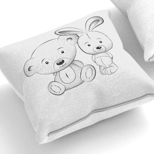 Customize your pillow | personalize | print | name | photo | desired text | logo | pillowcase | cuddly pillow | bear rabbit | 1 piece