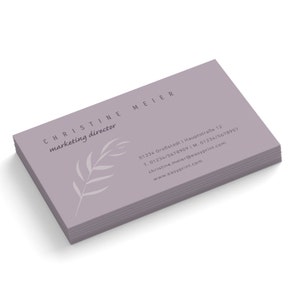 Personalisierte Visitenkarten drucken, Geschäftskarte in verschiedenen Farben, 85x55 mm, 1- oder 2-seitig, Visitenkarte leicht gestaltet