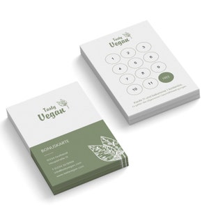 Personnaliser et imprimer des cartes bonus | imprimer des cartes de fidélité personnalisées | Cartes de fidélité idéales pour les restaurants, les agriculteurs biologiques, les magasins de ferme et bien plus encore.