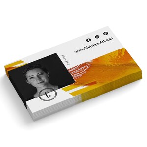 Artistische Visitenkarten mit deinem Foto und deinen Daten personalisiert | Business Karten angepasst und gedruckt | ab 100 bis 1000 Stück