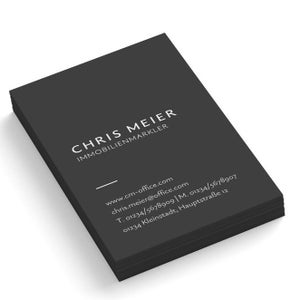 Visitenkarte personalisiert schwarz Visitenkarte erstellen Visitenkarten gestalten Visitenkarten drucken Visitenkarten selbst gestalten