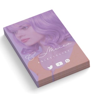 Visitenkarten individualisiert und gedruckt | personalisierte Businesskarten STYLIST mit deinen Daten bedruckt | 85x55 mm | 1- oder 2-seitig