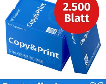 Easyprint Druckerpapier Kopierpapier 2.500 Blatt (5 x 500) A4 Premium Hochweiß CIE 160 Testsieger PEFC