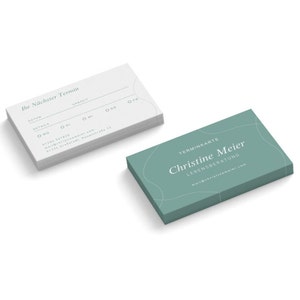 Terminkarten personalisiert drucken, Hochwertige Terminkärtchen mit Ihren Daten angepasst, 1- oder 2-seitig bedruckt, Design NEUTRAL