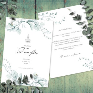 Taufe | Kommunion | Konfirmation Einladungskarten online individuell gestalten | personalisieren | bedrucken | Design-Vorlage | Baby |