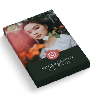 Visitekaartjes voor fotografen gepersonaliseerd en gedrukt | print een aanpasbare visitekaartjesjabloon | 85x55mm | 1 of 2-zijdig | 350 g/meter mat