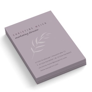 Imprime tarjetas de visita profesionales personalizadas, diseño en diferentes colores, 1 o 2 caras, seleccionadas - datos especificados - impresas