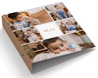 Photo folder personalized with name + photos of your choice, A4 folder with picture, adapted for kindergarten, crèche, birth folder, recipe folder