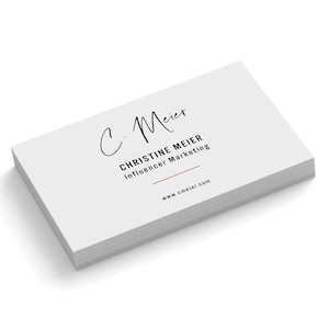 Visitenkarten mit Deinen Daten personalisiert und gedruckt | 85x55 mm | Visitenkarte wahlweise mit Foto | 1- oder 2-seitig | 350g/m Matt