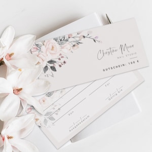 Voucher personalizowany DIN długi, voucher projektowy, voucher z logo, voucher indywidualny, szablon vouchera, 1 lub 2 strony