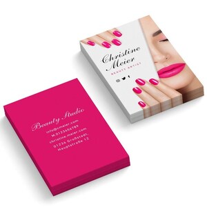 Personalisierte Visitenkarten für Beauty und Nagelstudios, Einzigartige Geschäftskarten für Schönheitssalons und Nageldesigner