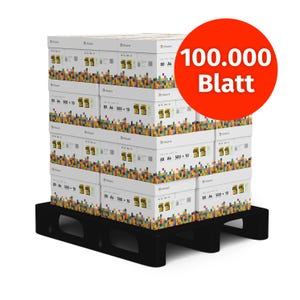 Carta per stampante Infowerk carta per fotocopie 100000 fogli 20 x 5000 A4 80g Premium bianco brillante 160 Vincitore del test CIE Certificato ambientale PEFC