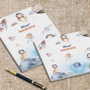 Cuaderno de bocetos infantil personalizado con tapa dura de alta calidad | Páginas interiores sin imprimir | Regalo ideal para pequeñas mentes creativas
