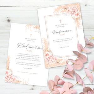 Konfirmation | Kommunion Einladungskarten online individuell gestalten | personalisieren bedrucken | Erwachsenwerden | Feier | Einladung