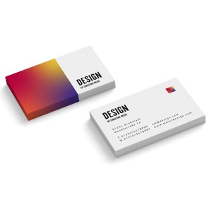 Visitenkarten individuell gestaltet | personalisierte Visitenkarten | 85x55 mm | 1- oder 2-seitig | 350g/Matt | Visitenkarten Design Rainbow