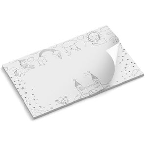Sottomano creativo per bambini da colorare, formato A3 con 50 fogli - sottomano personalizzato come blocco da colorare, orario, piano settimanale