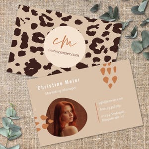 Personalisierte Visitenkarte 1- oder 2-seitig | Stilvolles Design für Beauty Business & mehr | Hoch-/Querformat 85x55 mm | 350g Matt