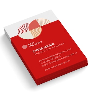 Visitenkarten personalisieren und drucken | individuell gestaltete Visitenkarten mit eigenen Daten | 85x55 mm | 1- oder 2-seitig | 350g/Matt