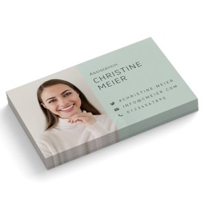 Biglietti da visita personalizzati con stampa fotografica, biglietti da visita personalizzati e stampati in moderni colori pastello, 85 x 55 mm, 1 o 2 facciate