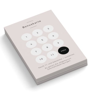Bonuskarten (Hochformat) | online gestalten & personalisieren | günstig | Treuekarten | Kundenkarten | Visitenkarte mit Logo | Gutschein