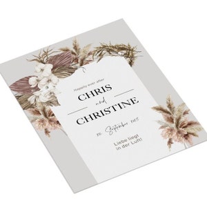 Cartes de ballon florales Boho personnalisées, cartes postales de ballon A6 personnalisées, conceptions de cartes de ballon personnalisables, cartes de vœux de ballon de style Boho
