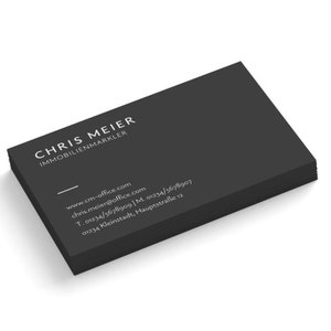 Personnalisez + imprimez des cartes de visite de haute qualité, des cartes d'entreprise imprimées personnalisées avec vos coordonnées et imprimées, en noir ou blanc