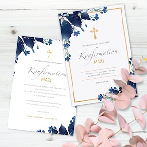 Confirmation | Personnalisez les cartes d'invitation à la communion en ligne | personnaliser l'impression | Grandir | célébration | Invitation