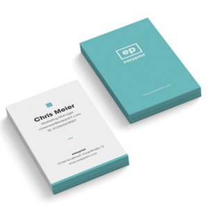Visitenkarte personalisiert, Visitenkarten Design in verschiedenen Farbvarianten, 1- oder 2-seitig bedruckte Visitenkarten mit Ihren Daten