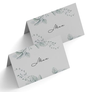 Tarjetas de mesa imprimibles individualmente con motivos florales, tarjetas de presentación personalizadas para la mesa, tarjetas de presentación de flores para autoimprimir