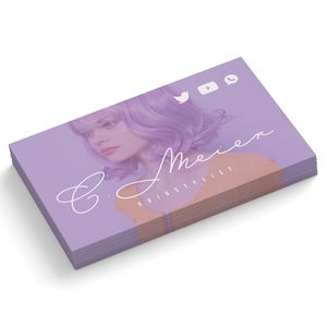 Visitenkarten HAIRSTYLIST personalisiert und gedruckt | individualisierte Karten mit Kontaktdaten angepasst drucken | 1- oder 2-seitig