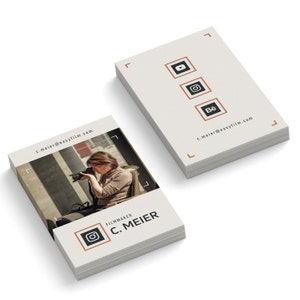 Visitenkarten gestaltet personalisiert und gedruckt | Businesskarten mit Foto anpassbar | 85x55 mm | 1- oder 2-seitig bedruckt | 350g/m