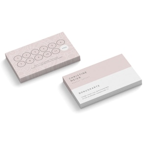 Cartões bônus personalizados e impressos | cartões de clientes bónus personalizados | Cartões de fidelidade | Cartões de desconto | Cartões voucher | 50 - 1000 peças