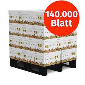 Carta per stampante Infowerk carta per fotocopie 140000 fogli 28 x 5000 A4 80g bianco brillante premium 160 vincitore del test CIE certificato ambientale PEFC