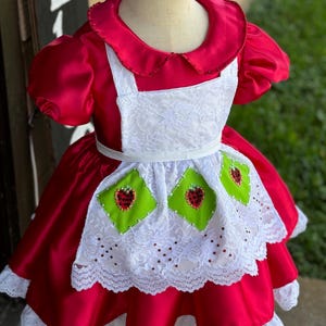 Strawberry theme costume for girls birthday | strawberry dress
