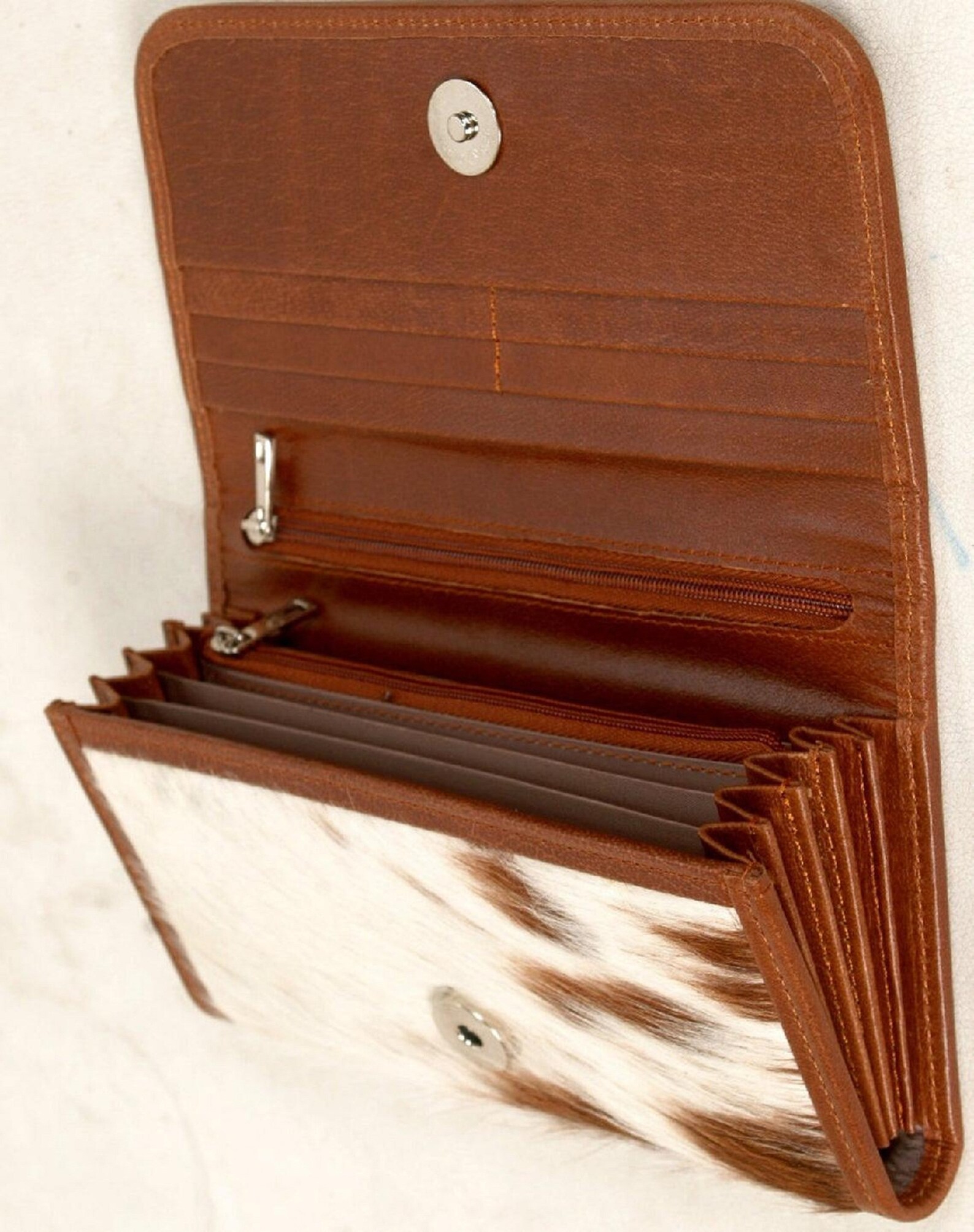 100 Real Cowhide Wallet Real Leather Hair ON Western Ladies Etsy