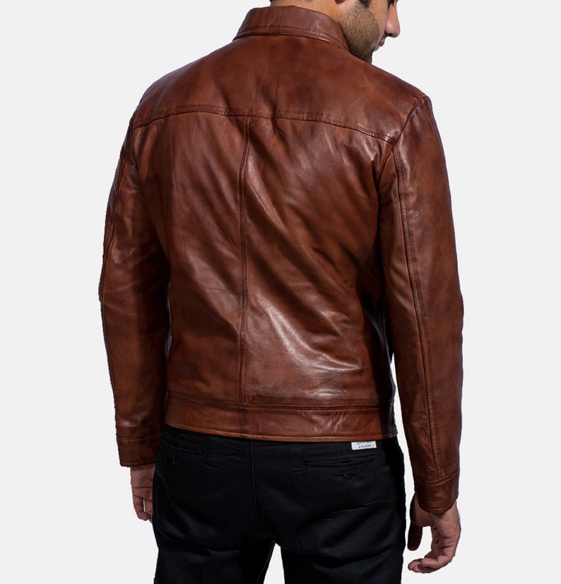Brown Inferno Leather Jacket - Etsy