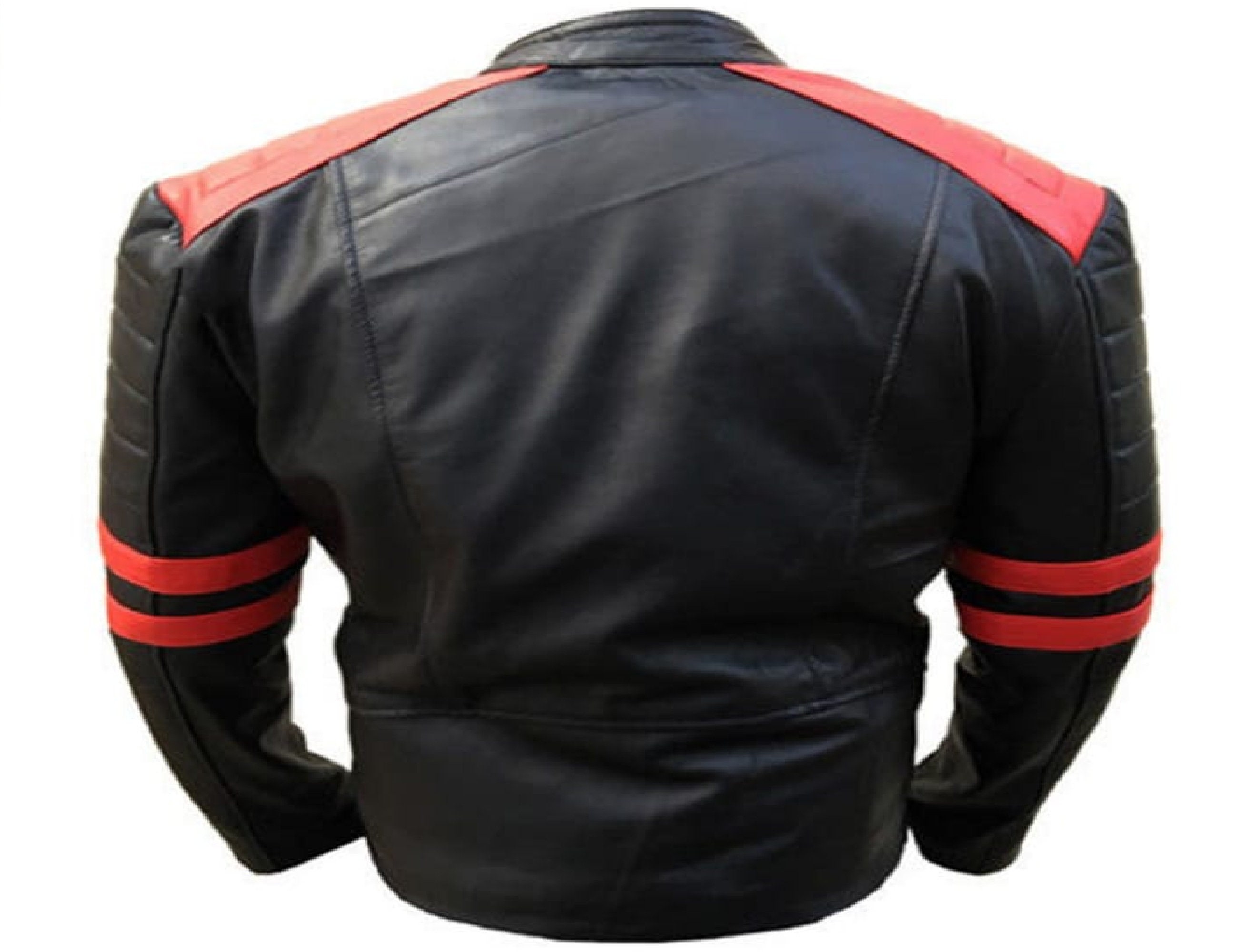 Veka Jackets Men's Brando Classic Biker Red and Black - Etsy