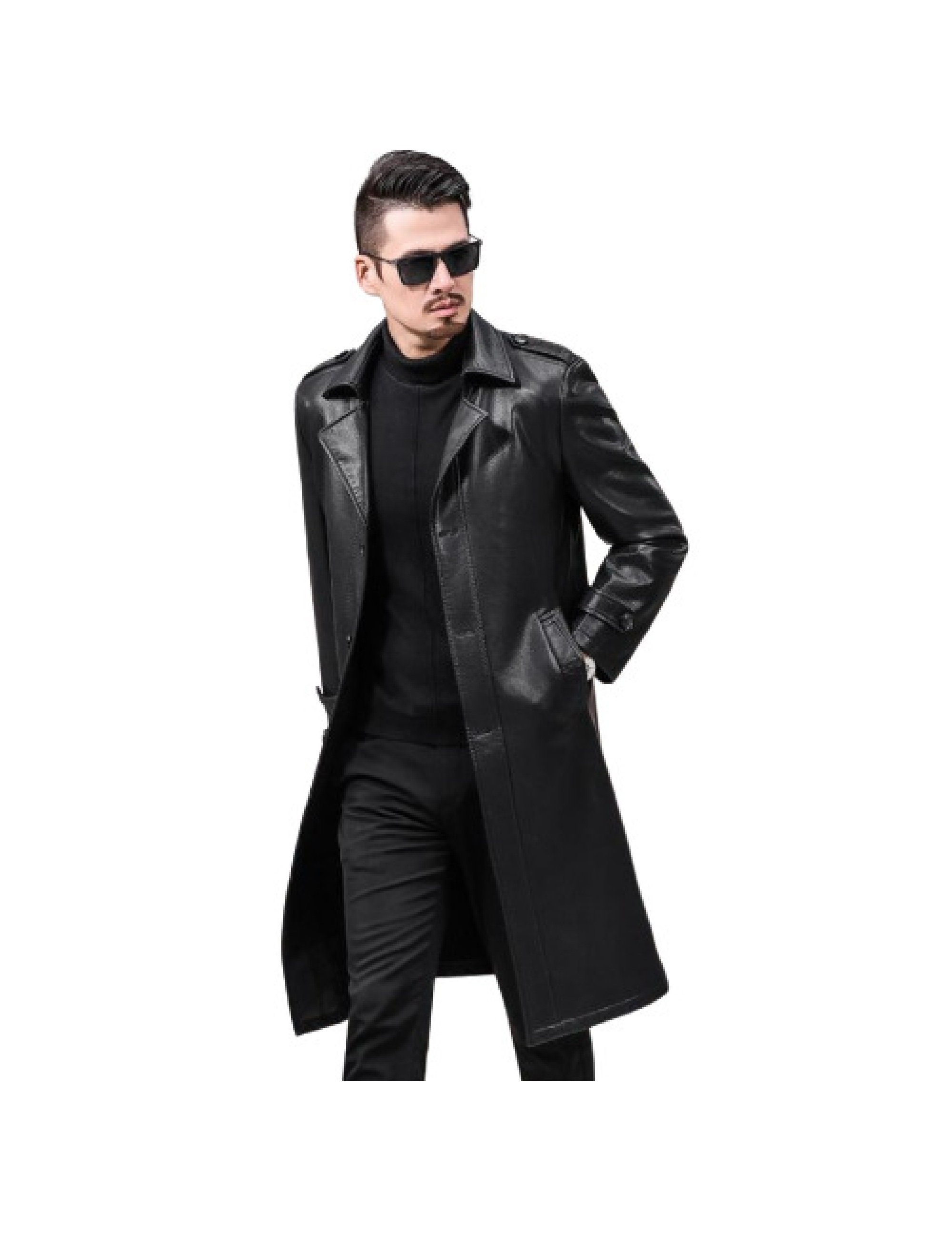Genuine leather long jacket for men Clearance